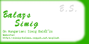 balazs simig business card